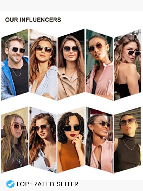 Rectangle Polygon Retro Vintage Shades Classic Square Sunglasses main image 4